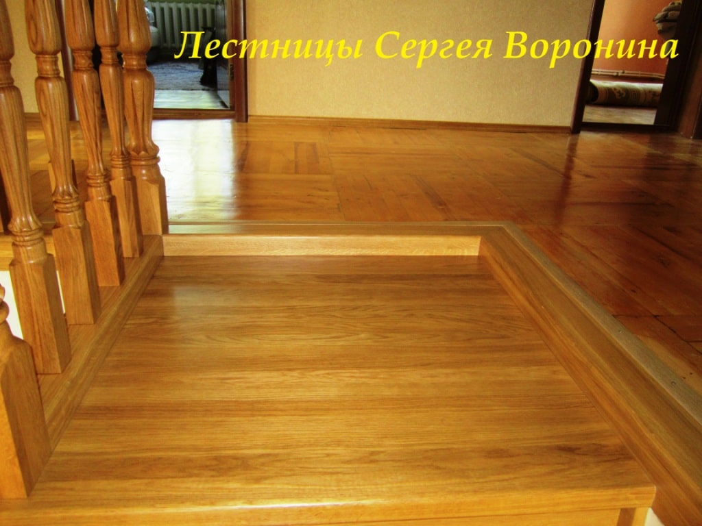 Лестница на 2й этаж дома деревянная, 2020 год, мастер Сергей Воронин, Воронеж