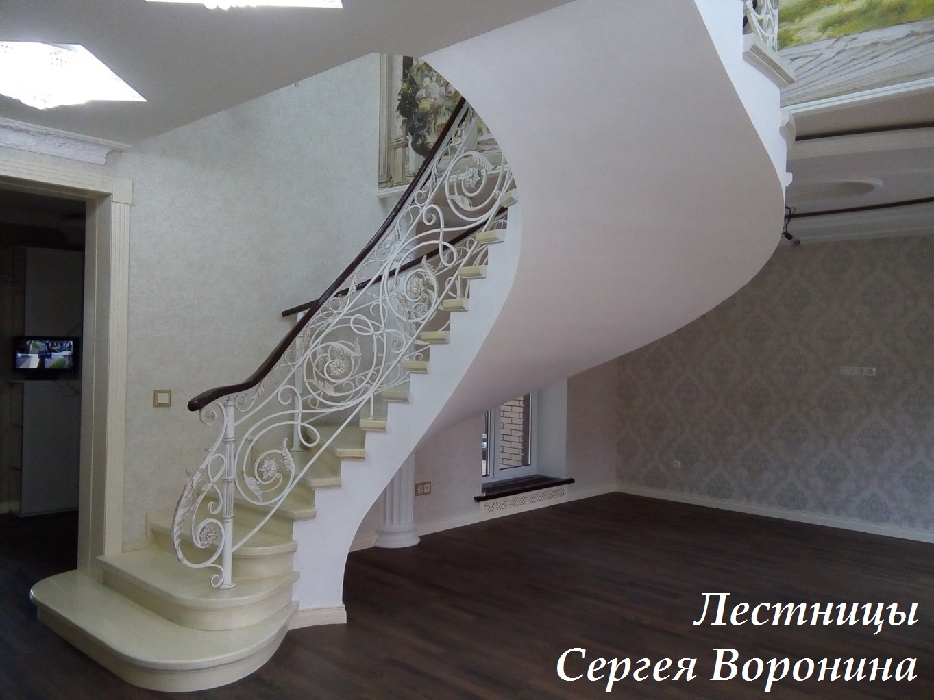 Лестница в частном доме бетонная, 2018 год, автор Сергей Воронин, Воронеж